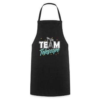 Team Telescope Stars Space Universe - Cooking Apron - black - Front - AI Model Male 185 dark (185cm)