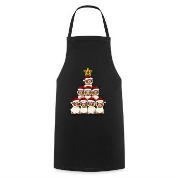 Axolotl Christmas Tree - Cooking Apron - black - Front - AI Model Male 185 dark (185cm)