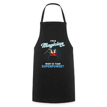 Magician Party Magic Tricks Performer Magician - Cooking Apron - black - Front - AI Model Male 185 dark (185cm)