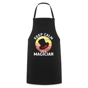 Magician Party Magic Tricks Performer Magician - Cooking Apron - black - Front - AI Model Male 185 dark (185cm)