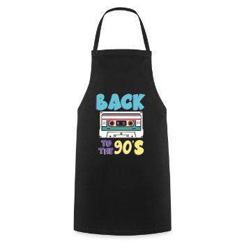 Retour aux années 90 - Tablier de cuisine - noir - Devant - AI Model Male 185 dark (185cm)