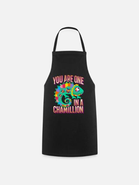 Chamäleon lustiger Spruch You-Are-One-In-A-Million - Kochschürze - Schwarz