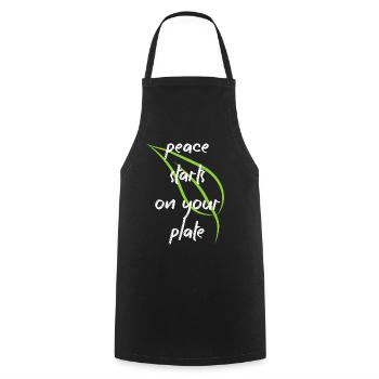 Vegan Veganer Tierschutz Vegetarier Vegetarisch - Kochschürze - Schwarz - Vorne - AI Model Male 185 dark (185cm)