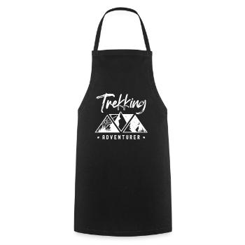 Trekking Aventurier Randonneur Randonnée Randonnée - Tablier de cuisine - noir - Devant - AI Model Male 185 dark (185cm)