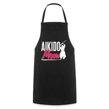 Aikido Mère Combattant Arts Martiaux Arts Martiaux Arts Martiaux - Tablier de cuisine - noir - Devant - AI Model Male 185 dark (185cm)