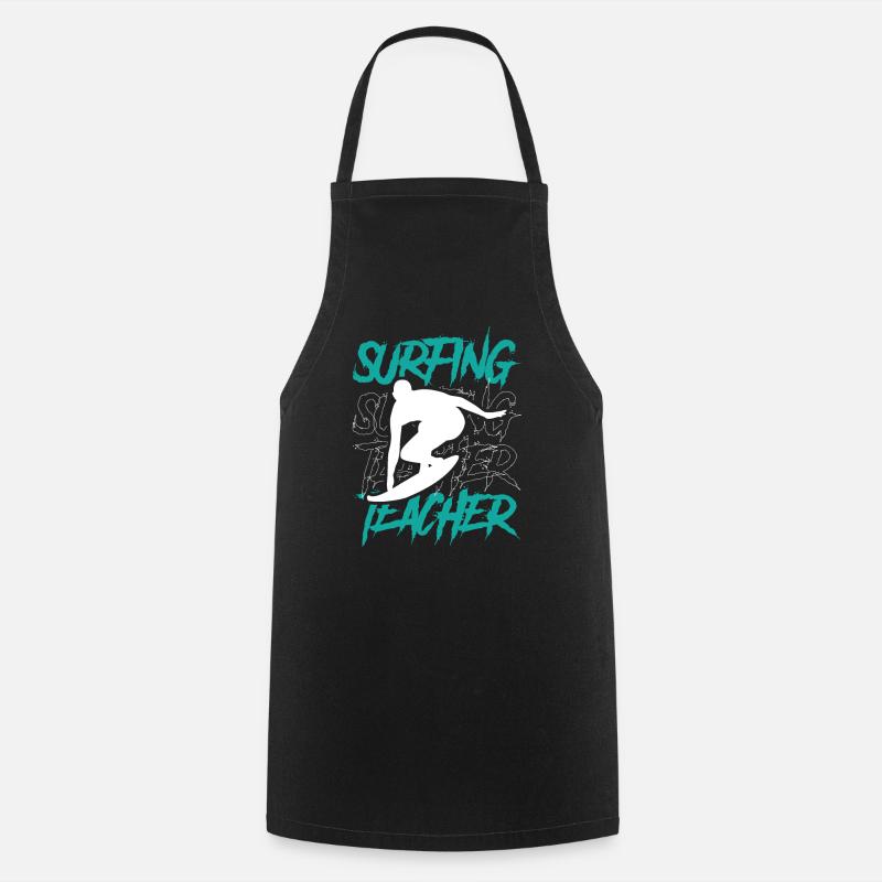 Moniteur de surf Surf Surf Surf Surf Surf - Tablier de cuisine - noir