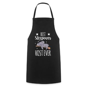 Meilleur hôte de nuit jamais party - Tablier de cuisine - noir - Devant - AI Model Male 185 dark (185cm)