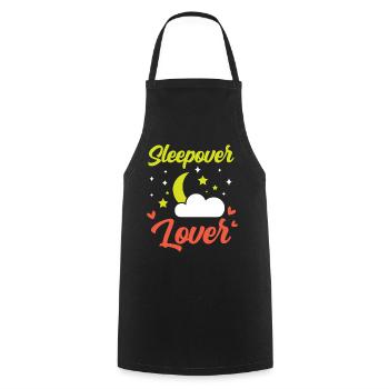 Amoureux de la nuit Hébergement Nuitée - Tablier de cuisine - noir - Devant - AI Model Male 185 dark (185cm)