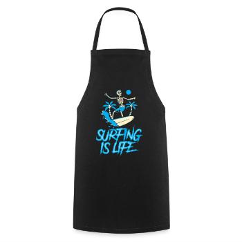 Surfing is life Surfboard Surfer Surfing - Cooking Apron - black - Front - AI Model Male 185 dark (185cm)