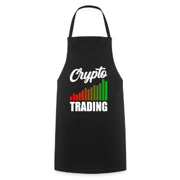 Krypto Handel Trader Traden Crypto Trading - Kochschürze - Schwarz - Vorne - AI Model Male 185 dark (185cm)