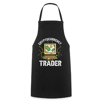 Kryptowährungs Händler Crypto Trader Krypto - Kochschürze - Schwarz - Vorne - AI Model Male 185 dark (185cm)