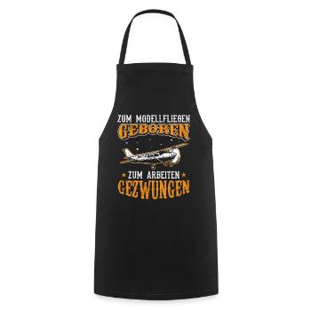 Modellflugzeug Flieger Flugzeug Pilot Modellflug - Kochschürze - Schwarz - Vorne - AI Model Male 185 dark (185cm)