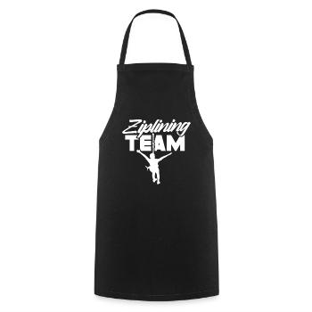 Ziplining Team Sayings Sport Zipline Zipline Zip Line - Cooking Apron - black - Front - AI Model Male 185 dark (185cm)