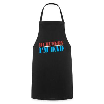 Hallo Hungrig Ich Bin Papa Vater Vater Tag Papi - Kochschürze - Schwarz - Vorne - AI Model Male 185 dark (185cm)