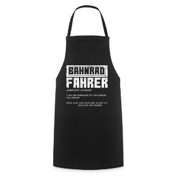 Bahnradfahrer Bahnrad Geschenk - Kochschürze - Schwarz - Vorne - AI Model Male 185 dark (185cm)