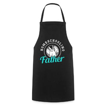 Father With HomeSchool Papa Homeschool Father's Day - Cooking Apron - black - Front - AI Model Male 185 dark (185cm)