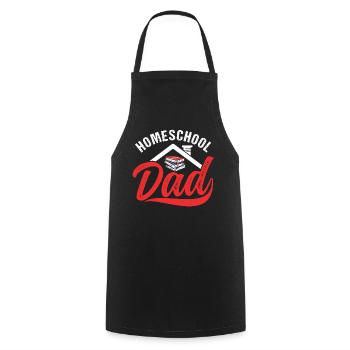 Homeschool Papa Vatertag Vater Homeschooling - Kochschürze - Schwarz - Vorne - AI Model Male 185 dark (185cm)