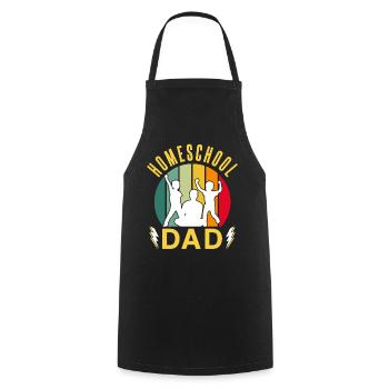 Homeschool Papa Homeschooling Father Father's Day - Cooking Apron - black - Front - AI Model Male 185 dark (185cm)