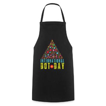 Colorful Triangle Pattern International Dot Day - Cooking Apron - black - Front - AI Model Male 185 dark (185cm)