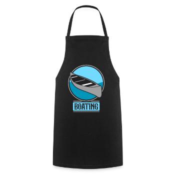 Boating Yacht Sailboat Boat Boat - Cooking Apron - black - Front - AI Model Male 185 dark (185cm)