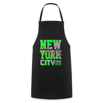 New York The Bronx USA America - Cooking Apron - black - Front - AI Model Male 185 dark (185cm)