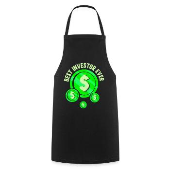 Best Investor Ever Investor Investing - Cooking Apron - black - Front - AI Model Male 185 dark (185cm)