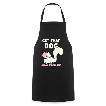 Take the dog away from me cat lover cat - Cooking Apron - black - Front - AI Model Male 185 dark (185cm)