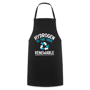 Wasserstoff Ist Die Wahre Erneuerbare Energie - Kochschürze - Schwarz - Vorne - AI Model Male 185 dark (185cm)