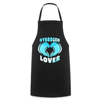 Hydrogen Lover Energy Element Hydrogen - Cooking Apron - black - Front - AI Model Male 185 dark (185cm)