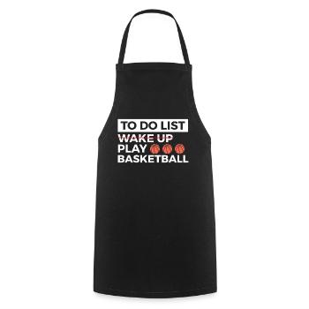 Lustige Basketball Sprüche für Basketballspieler - Kochschürze - Schwarz - Vorne - AI Model Male 185 dark (185cm)