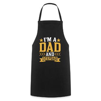 Ich Bin Vater Und Stiefvater Stiefpapa Stepdad - Kochschürze - Schwarz - Vorne - AI Model Male 185 dark (185cm)