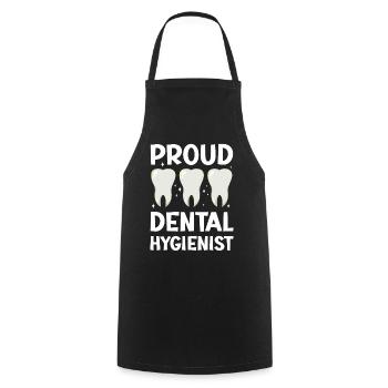Proud Dental Hygienist Dentist Dental Hygiene - Cooking Apron - black - Front - AI Model Male 185 dark (185cm)