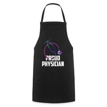 Proud Doctor Doctor Medical Profession - Cooking Apron - black - Front - AI Model Male 185 dark (185cm)
