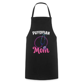Doctor Mother Profession Doctor Medicine Physician - Cooking Apron - black - Front - AI Model Male 185 dark (185cm)