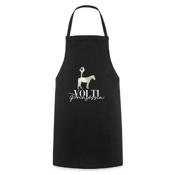 Volti Prinzessin - Voltegieren Pferdesport - Kochschürze - Schwarz - Vorne - AI Model Male 185 dark (185cm)
