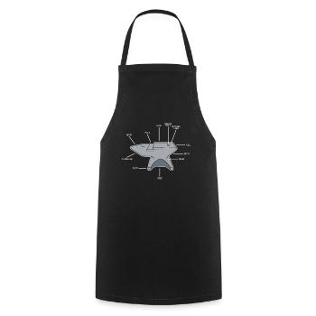Schmied Schmiede Amboss Metallbauer Metall - Kochschürze - Schwarz - Vorne - AI Model Male 185 dark (185cm)