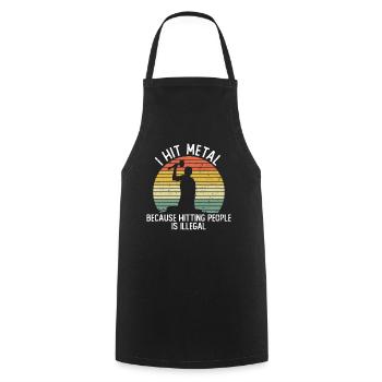 Blacksmith forge anvil metal worker funny saying - Cooking Apron - black - Front - AI Model Male 185 dark (185cm)