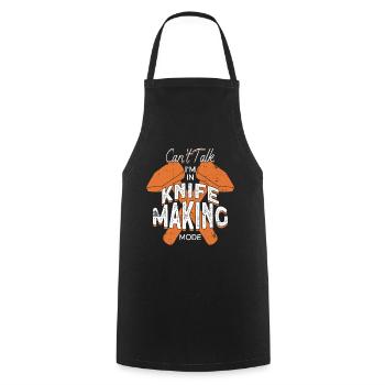 Blacksmith forge anvil metal worker funny saying - Cooking Apron - black - Front - AI Model Male 185 dark (185cm)
