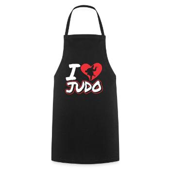 Ich Liebe Judo Kampfsport Hobby Kampfkunst Judoka - Kochschürze - Schwarz - Vorne - AI Model Male 185 dark (185cm)