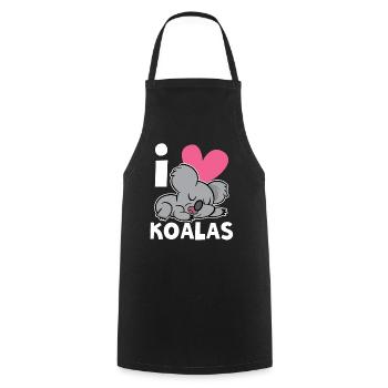I Love Koalas Koala Animal Koala Bear Sweet - Cooking Apron - black - Front - AI Model Male 185 dark (185cm)