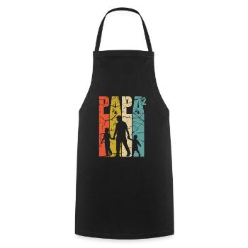 Dad high 2 - Cooking Apron - black - Front - AI Model Male 185 dark (185cm)