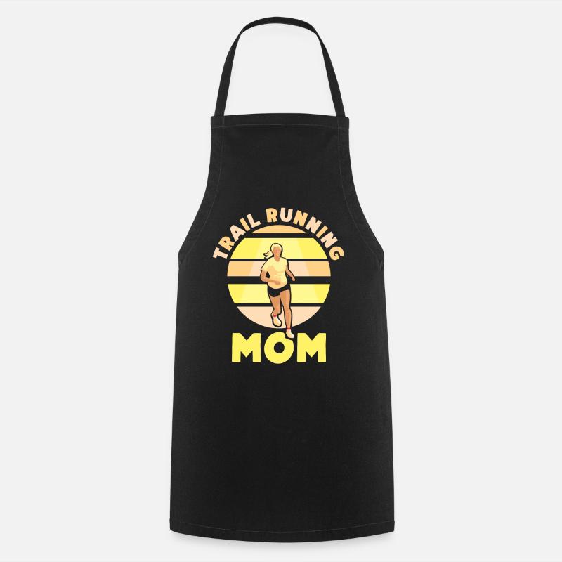Trail Running Mama Runner Course de trail Running - Tablier de cuisine - noir