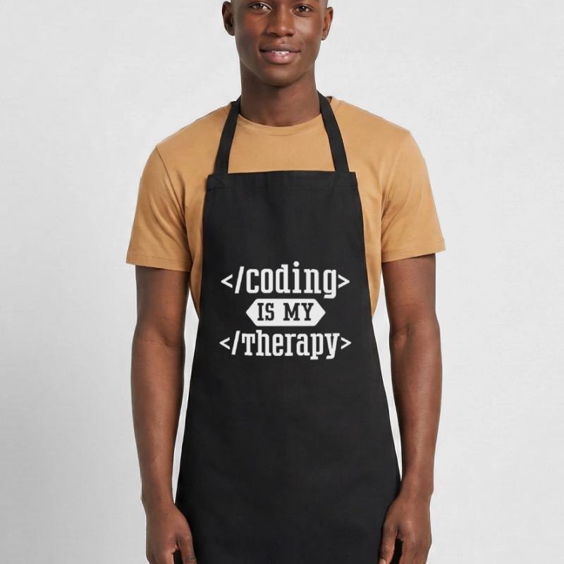 Programmieren Ist Meine Therapie Coding Coder Code Kochschürze