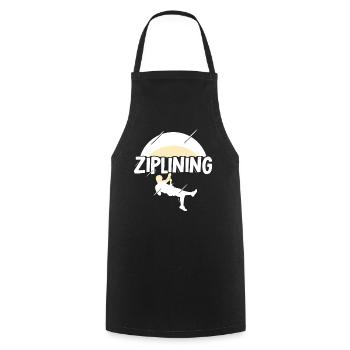 Ziplining Sayings Zip line Zipline Sport - Cooking Apron - black - Front - AI Model Male 185 dark (185cm)