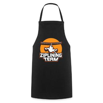 Ziplining Team Seilrutsche Zipline Sport Sprüche - Kochschürze - Schwarz - Vorne - AI Model Male 185 dark (185cm)