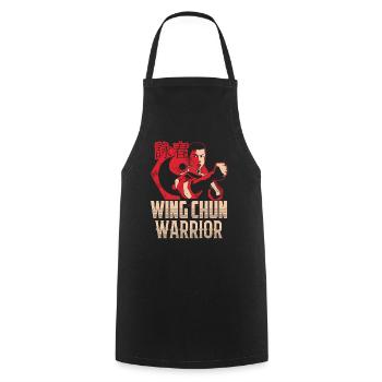 Wing Chun Warrior Trainer Martial Arts Martial Arts - Cooking Apron - black - Front - AI Model Male 185 dark (185cm)