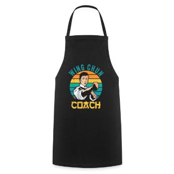 Wing Chun Trainer Martial Arts Martial Arts Training - Cooking Apron - black - Front - AI Model Male 185 dark (185cm)