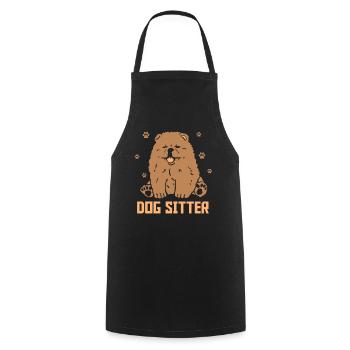 Dog Sitter Dog Sitting Dog Sitting - Cooking Apron - black - Front - AI Model Male 185 dark (185cm)
