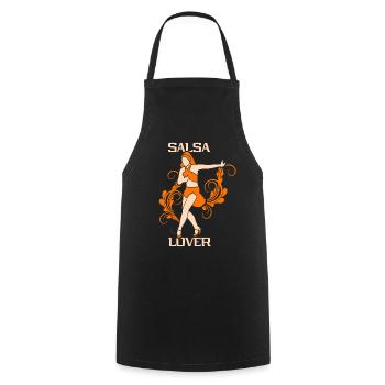 Salsa Lover Dancer Dance Dance Hobby - Cooking Apron - black - Front - AI Model Male 185 dark (185cm)