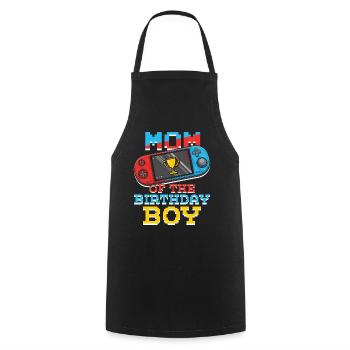 Maman de Gamer Amateur de jeux vidéo Gamer - Tablier de cuisine - noir - Devant - AI Model Male 185 dark (185cm)